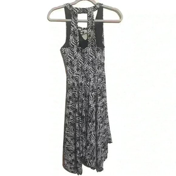 Candie's Lace-Up Handkerchief Midi Dress size XS Open Back - Picture 4 of 5